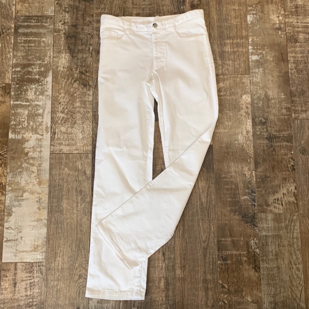 Cesare Attolini White Slim Fit White Jeans - Made in Italy - Size 32